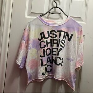 *NSYNC Tye Dye Oversized Crop Top Size Large 2022